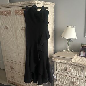 Shoshanna Black Ruffled Women's gown